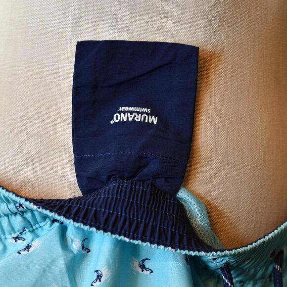 Murano Surfer Print Swim Trunks, Size XL - Picture 4 of 4